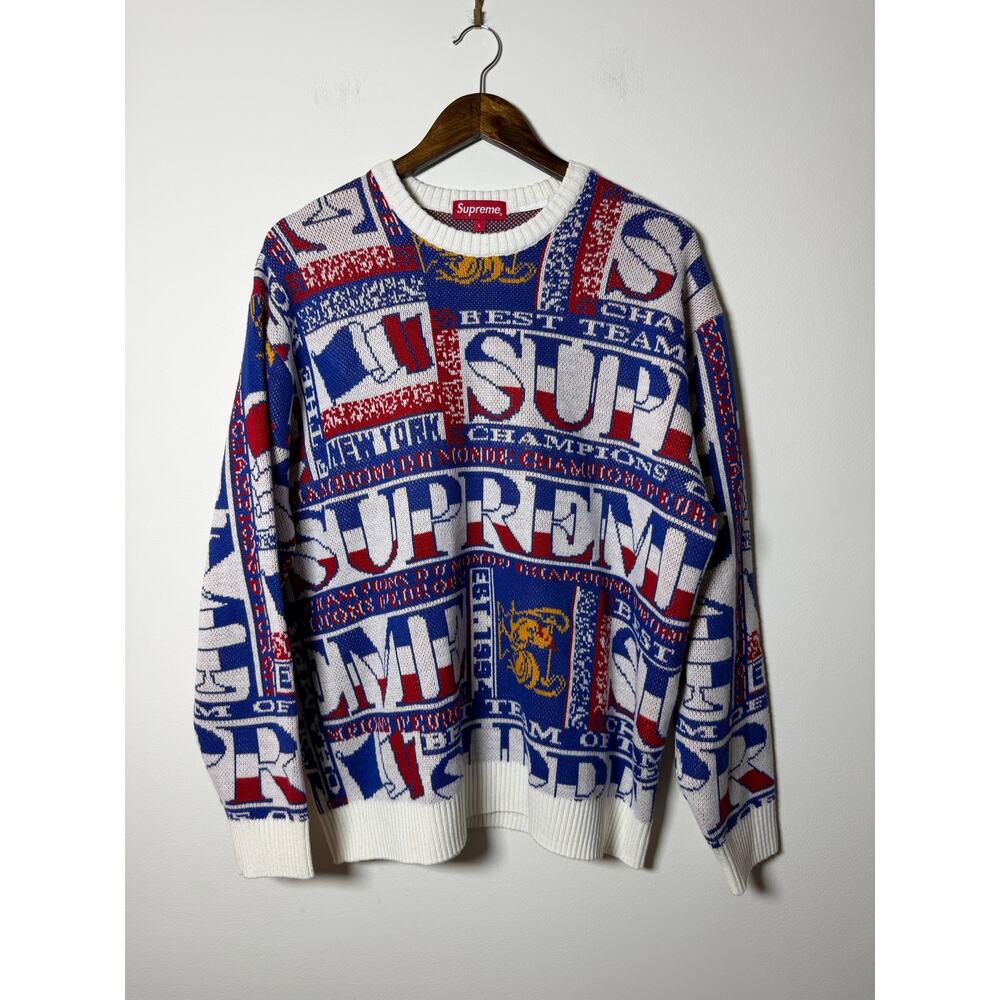 Supreme Scarf Sweater 'White' SS23